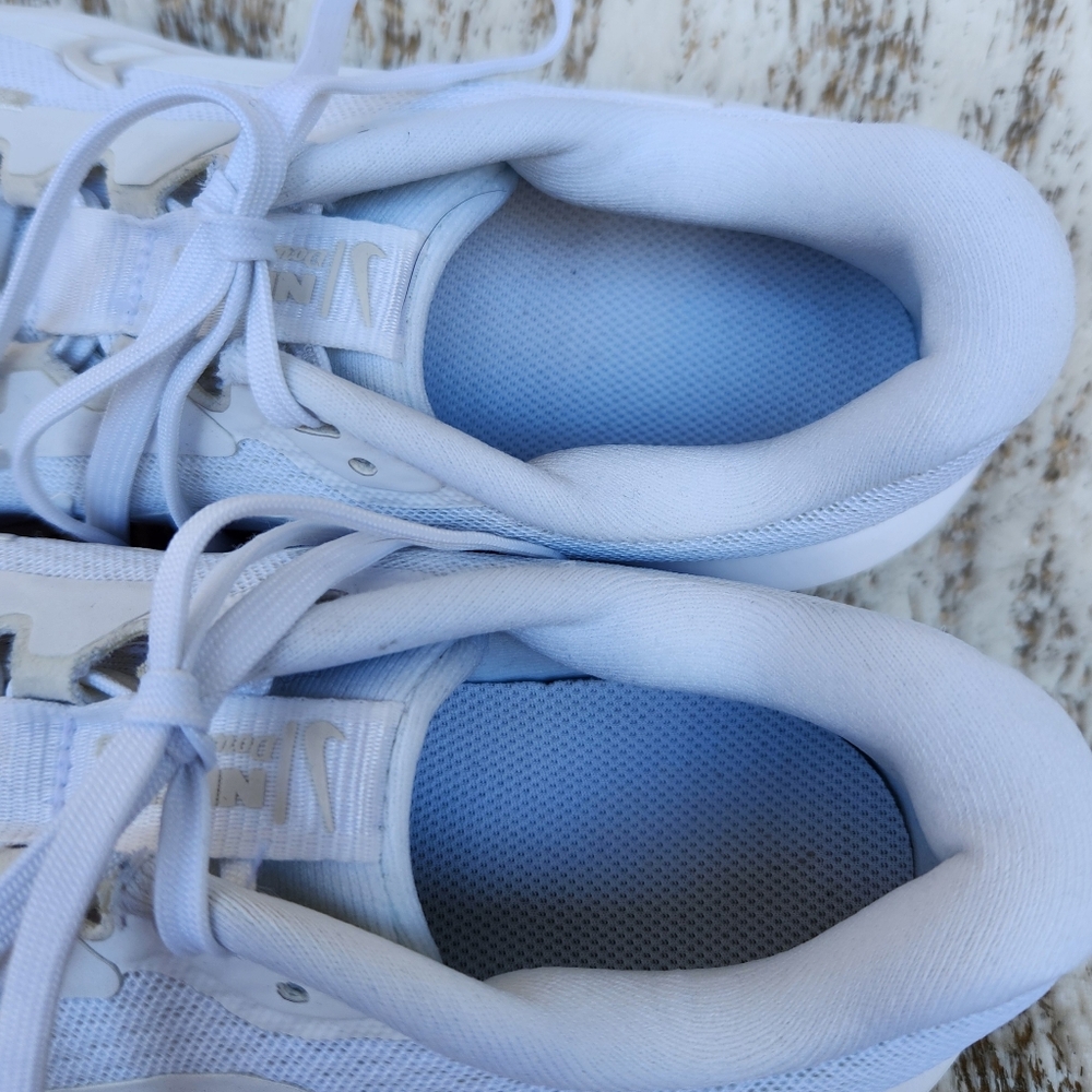 Nike "Downshifter 13" Running Shoe Athletic Sneaker White | Women's Size 8.5 - Picture 6 of 10